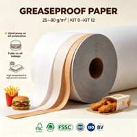 Papier d'emballage alimentaire sur mesure, résistant à la graisse, de qualité alimentaire, pour hamburger, pain, pizza, charcuterie, biodégradable