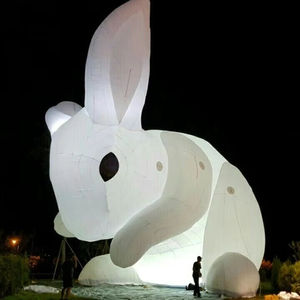 Dengan dekorasi Paskah LED Model binatang kelinci putih kustom kelinci raksasa tiup untuk promosi - Product Image 1