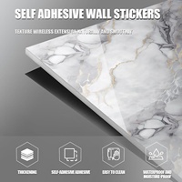 Panneau mural auto-adhésif 3D en PVC effet marbre, moderne, étanche, résistant à l'humidité, écologique, garantie de plus de 5 ans, pour villa et chambre à coucher