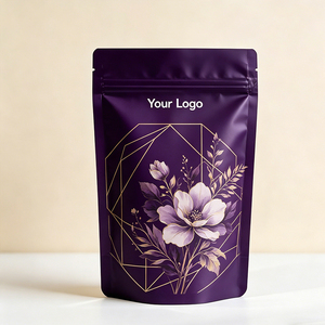 Bolsa con Cierre Personalizada de Sheng Kang Packaging, Bolsa con Cierre Hermético de Grado Alimenticio, Impresión en Huecograbado, Diseño Floral Rojo - Product Image 3
