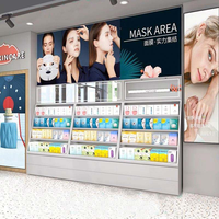 Support d'affichage moderne et écologique à face unique pour parfums, cosmétiques, kiosque mobile pour centre commercial, design d'intérieur de magasin, fonction de rangement