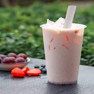 98mm PP Disposable Thick Smoothie Clear Transparent Plastic <b>Cup</b> for Milk Tea Bubble Boba Parfait & Lid-Custom Logo - Product Image 4