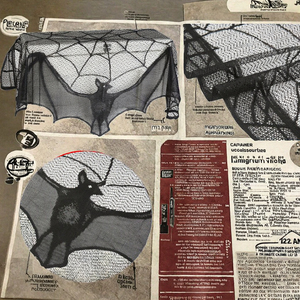 Halloween Gothic Lace Valance Short <b>Curtain</b> Topper <b>for</b> <b>Kitchen</b> Window Black Spooky Decorate Semi-Sheer <b>Curtain</b> ZF Global Export - Product Image 3