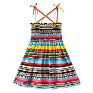 Nuove ragazze carine vestito floreale cotone senza maniche canotta vestito ragazze <span class=keywords><strong>abbigliamento</strong></span> moda casual vestito estivo per le ragazze - Product Image 2