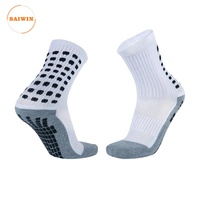 Chaussettes de football respirantes de qualité supérieure, chaussettes de sport courtes en coton, chaussettes antidérapantes pour le football