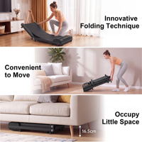 Mini tapis de course pliable compact et portable, tapis de course électrique motorisé pour les petits espaces, appartement, maison, exercice physique