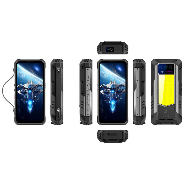 For WP100Titan 5G LTE/GSM Rugged Phone 6.8-inch 120Hz Display 33000mAh Battery 200MP Camera SOS Camping Light Projector NFC