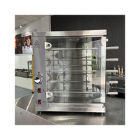 Four à gaz rotatif en acier inoxydable commercial, machine à rôtir le poulet durable pour l'équipement de restauration hôtelière