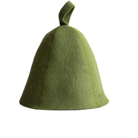 Chapeau de sauna personnalisé en feutre de laine de couleur vert forêt régulation de la température bonnet de douche améliorant la protection des cheveux chapeau de sauna