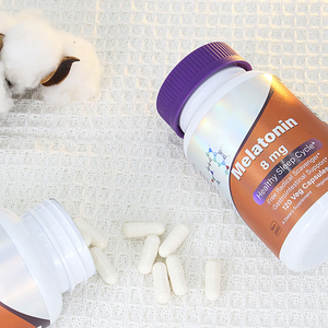 OEM melatonina Le capsule di verdure da 8mg dormono riposando con melatonina capsule vegetariane integratore alimentare: migliora il sonno - Product Image 6