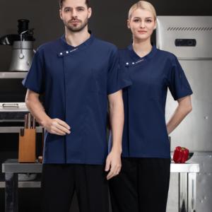 Personalizado Hotel Restaurante Cafetería bar Tallas grandes Camarero Camarera Personal Ropa DE TRABAJO Uniforme Chaquetas Chef Chaqueta Uniforme Chef Abrigo - Product Image 4