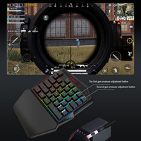 Redragon — clavier de jeu K99 avec une main, adaptateur, pour PC, tablette mobile, 35 touches avec souris filaire