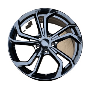 Rines <span class=keywords><strong>de</strong></span> Aleación <span class=keywords><strong>de</strong></span> Aluminio Fundido Negros <span class=keywords><strong>de</strong></span> 18 y 19 Pulgadas, 5x112 PCD, Compatibles con VW Golf MK7 MK8 GTI R-Line, Audi A3, <span class=keywords><strong>SEAT</strong></span> León, Rines para Automóviles <span class=keywords><strong>de</strong></span> Pasajeros - Product Image 1