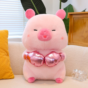 Peluche de Capibara Boxeador, Animal de Peluche Gigante, Cojín Abrazable, Juguetes de Peluche para Niños, Compañero para la Hora de Dormir, Peluches Kawaii - Product Image 5