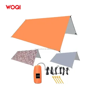 Woqi açık kamp çadır yağmur Fly çadır Tarp su geçirmez hafif hamak naylon kamp barınak Tarp