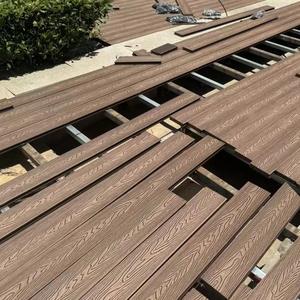 Plancher extérieur antidérapant en WPC, terrasse imperméable en composite bois-plastique, lames de terrasse extérieures à grain de bois - Product Image 3