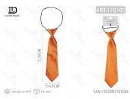Elastic <b>Tie</b> 6.5x28cm Orange Solid <b>Polyester</b> Pre-Tied Casual Caravats - Product Image 3