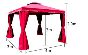 Grand parasol d'extérieur au design moderne avec matériau en polyester et impression sérigraphique pour usage en cour - Product Image 6