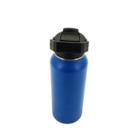 Bouteille d'eau isotherme à double paroi en acier inoxydable Jiahe 024 32oz, capacité et logo personnalisés, anti-fuite, large ouverture