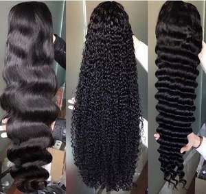 Perruques en dentelle frontale en cheveux humains vierges en gros, cuticules alignées, perruques bouclées, dentelle HD transparente 13x6, perruques frontales en dentelle pour femmes noires - Product Image 2