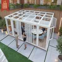 Véranda en verre inclinée pour patio, serre de jardin adossée, kit de véranda en aluminium pour villa et terrasse arrière