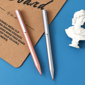 Bolígrafo de Gel Metálico en Forma de Espiral, Color Plateado y Oro Rosa, Escritura Suave, para Negocios, Oficina, Estudiantes, Regalo Promocional, Papelería - Product Image 2