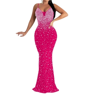 ชุดเดรสคล้องคอประดับพลอยเทียมสำหรับผู้หญิงชุดไนท์คลับสุดเซ็กซี่สินค้าออกใหม่ - Product Image 4