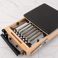 Machine de Pilates pliable en bois de chêne massif - Durable, réglable pour la maison, la salle de sport, la musculation, portable, système multi-ressorts