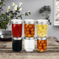 Bocal en verre à bouchon en métal 100ml 250ml 500ml 700ml Pots de numérisation des aliments de stockage