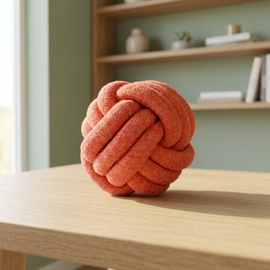 Palla Giocattolo da Masticare Jumbo Rossa Sunshine per Animali Domestici - in Cotone Riciclato per Uso Interno - Product Image 3