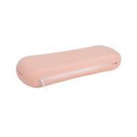 Pochette de voyage en silicone imperméable, portable, de luxe, pour cosmétiques, avec fermeture éclair, étui personnalisé pour pinceaux de maquillage, boîte de rangement pour maquillage