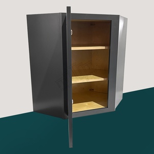 Armoires de rangement murales américaines RTA WDC243012 Designs modernes Style Shaker Armoire diagonale murale à porte unique pour coin mural de cuisine - Product Image 4