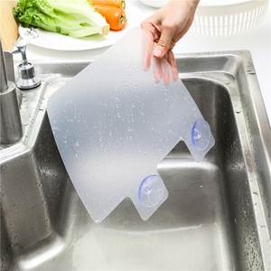 Kitchen sink splash guard, <b>kitchenware</b>, household plastic anti-splash partition, dishwashing and vegetable washing suction cup, - Product Image 4