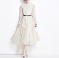 Droma Nouveau Design Mesh Patchwork Lace Fashion Women's Clothing Sexy Casual Dresses Elegant Dress for Mature Woman