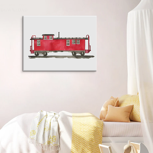Semplice camion di salvataggio rosso tela appesa a muro foto su misura <span class=keywords><strong>stampa</strong></span> per la decorazione della parete della stanza dei bambini fabbrica di decorazione della parete - Product Image 6