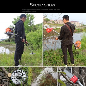Lawn Mower Side-Hanging <b>Backpack</b> Four-Stroke Multifunctional Agricultural Mowing Saw Weeding Artifact Grass Cutting Machine - Product Image 2