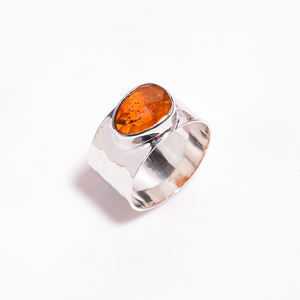 แหวนพลอยเทอร์ควอยซ์ Arizona ธรรมชาติเงินสเตอร์ลิง925ทำด้วยมือสำหรับผู้หญิงเครื่องประดับทองเหลืองแฟชั่นส่งออกเครื่องประดับที่ดี - Product Image 6