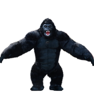 Inflatable Adult Gorilla Costume Realistic Giant Chimpanzee <strong>Fursuit</strong> for Halloween Christmas Parties Plush Mascot Suit Cosplay