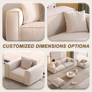 Sofá Individual <span class=keywords><strong>de</strong></span> Terciopelo Blanco, Estilo <span class=keywords><strong>Chaise</strong></span> Longue, para Sala <span class=keywords><strong>de</strong></span> Estar, Compresión al Vacío, Superventas - Product Image 2