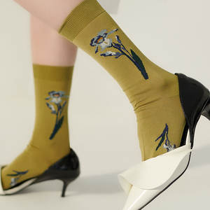 ถุงเท้าขิงประดับตกแต่งด้วยม่านตา<span class=keywords><strong>ส</strong></span>ีเหลือง<span class=keywords><strong>ไอ</strong></span><span class=keywords><strong>ริ</strong></span><span class=keywords><strong>ส</strong></span>ของผู้หญิงหรูหราทันสมัยอเนกประ<span class=keywords><strong>ส</strong></span>งค์นุ่มและใส่สบาย - Product Image 5