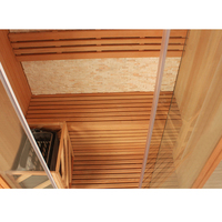 Sauna familial Sauna à domicile portable Bain de vapeur Pruche Sauna traditionnel intérieur en bois pour 1 à 2 personnes à vendre