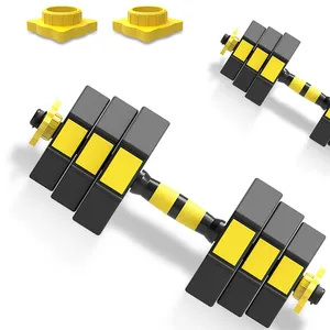 Fitness Equipment 10kg 20KG Adjustable Gym Home Body Fitness Dumbbell Barbell Set Muscle Exercise