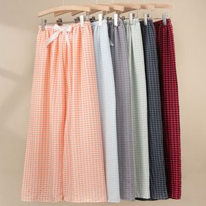 Pantalones de Pijama Ligeros a Cuadros para Parejas, Pantalones de Salón de Invierno Tejidos con Cintura Elástica para Hombre y <span class=keywords><strong>Mujer</strong></span>, ODM - Product Image 1