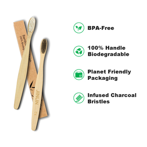 Bpa-free Dental Whitening <strong>Kids</strong> <strong>Toothbrush</strong> Natural Handle Pet <strong>Toothbrush</strong> Soft Bristles Bamboo <strong>Toothbrush</strong> Pack - Product Image 5