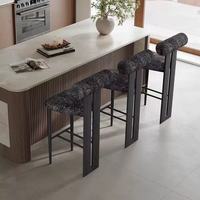 Tabouret de bar haut en bois massif de style vintage français et nordique pour la maison, les salles à manger, les cafés, compatible avec les meubles de maison