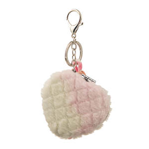 Heart Shape Plush <b>Compact</b> <b>Mirror</b> With Keychain Double Sided Folding Makeup <b>Mirror</b> Cute Portable Pocket <b>Mirror</b> - Product Image 2