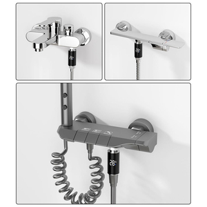 Tte35129s <span class=keywords><strong>LED</strong></span> tắm kỹ thuật số Nhiệt kế không có pin thủy điện hiển thị nhiệt độ - Product Image 5