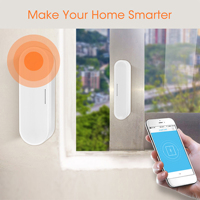 Sensor Pintu dan Jendela Anti Maling Nirkabel Zigbee Magnetik dengan Baterai DC 3V Bahan ABS/PC Garansi 1 Tahun
