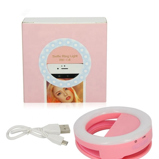 Rechargeable Battery Clip Selfie Ring Light with 36 LED for Smart Phone