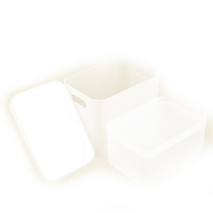 Desktop Storage Box PP Cosmetic Organizer <b>Foldable</b> Tidy Home <b>Office</b> Use Solid Color Eco Friendly - Product Image 5